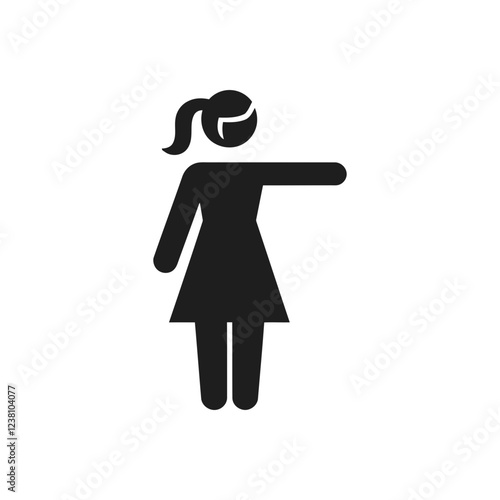 Female Direction Gesture Icon