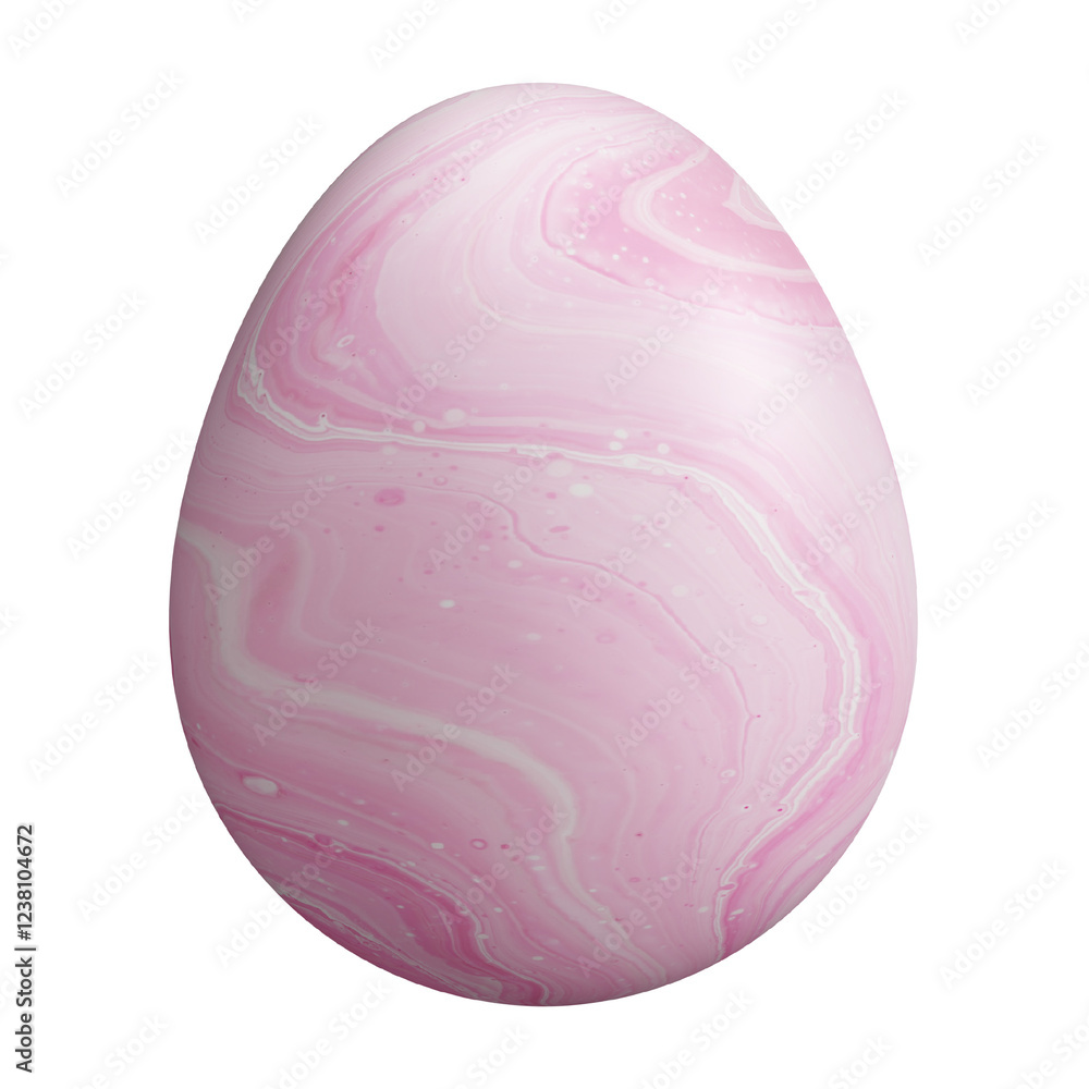 Fototapeta premium Easter egg on a transparent background, 3d rendering