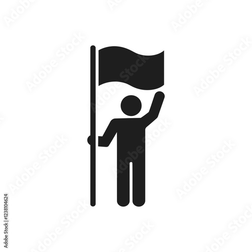 Flag Raising Icon
