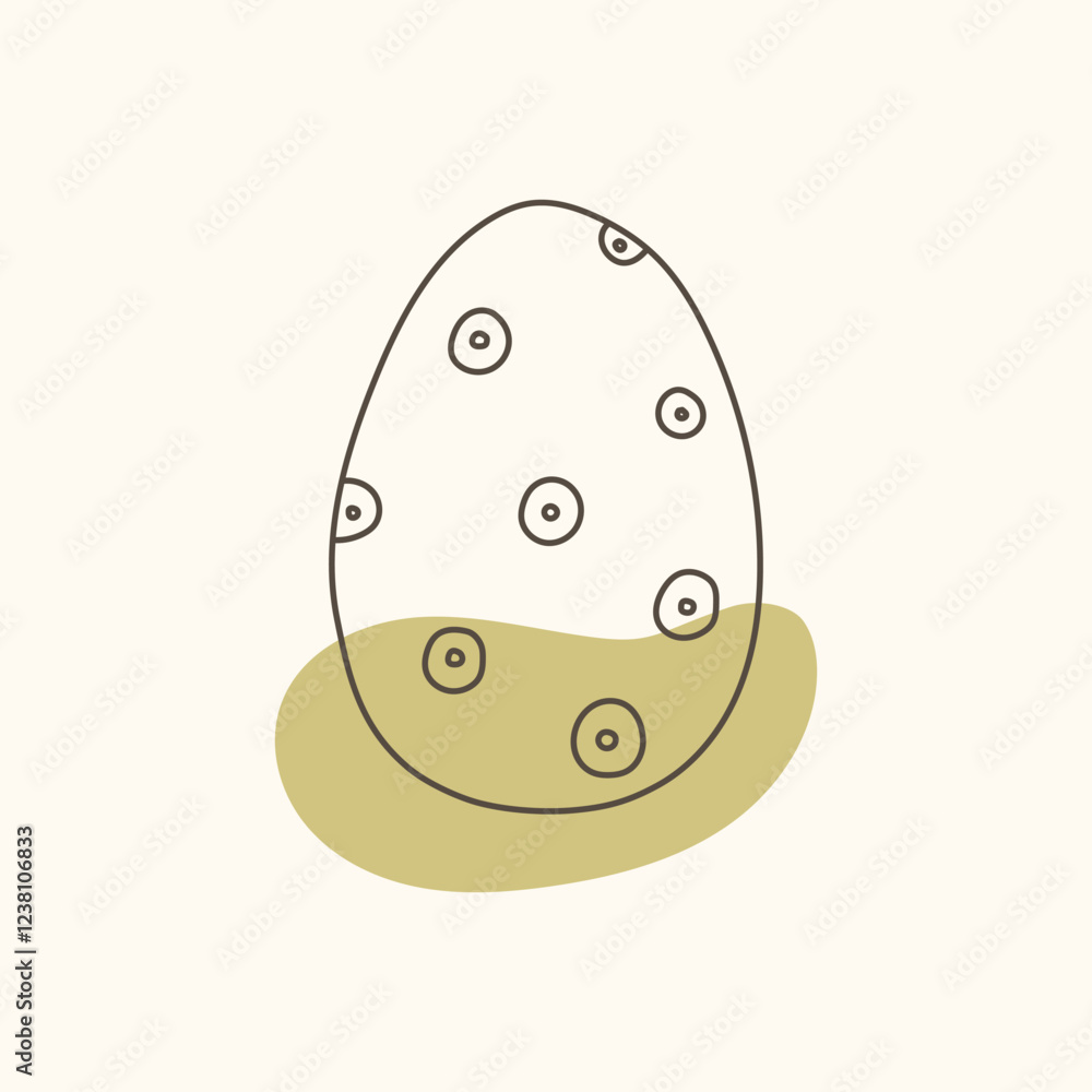 Fototapeta premium Easter egg icon. Illustration of Spring or Easter. Perfect for banner, postcard, poster, party and other decorations.