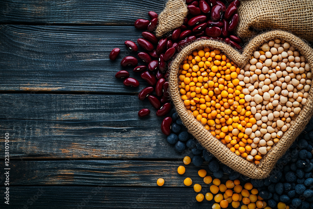 World Pulses Day. World Heart Day. World Health Day poster design. AI World Pulses Day. World Heart Day. World Health Day poster design. AI
