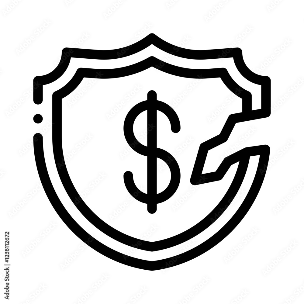 shield line icon shield line icon