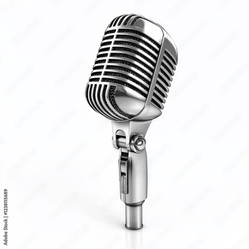 Fototapeta premium microphone isolated on white background.