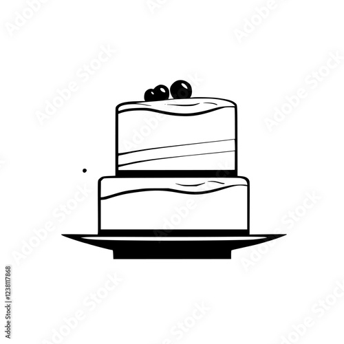 Scrumptious Two-Layered Cake: A Delightful Dessert Masterpiece. Indulge in the rich textures and flavors of this delectable treat, perfect for any celebration.