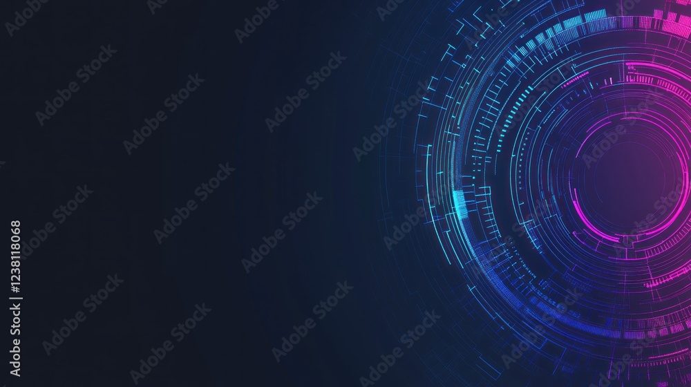 Abstract futuristic technology background with glowing circles and lines. Abstract futuristic technology background with glowing circles and lines.