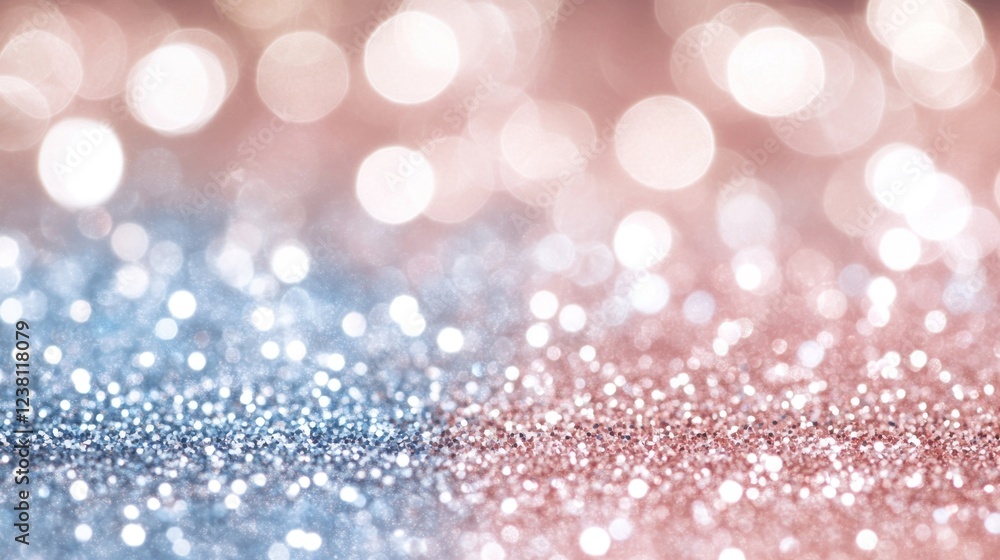 Abstract glittering bokeh background with pink and blue sparkles. Abstract glittering bokeh background with pink and blue sparkles.