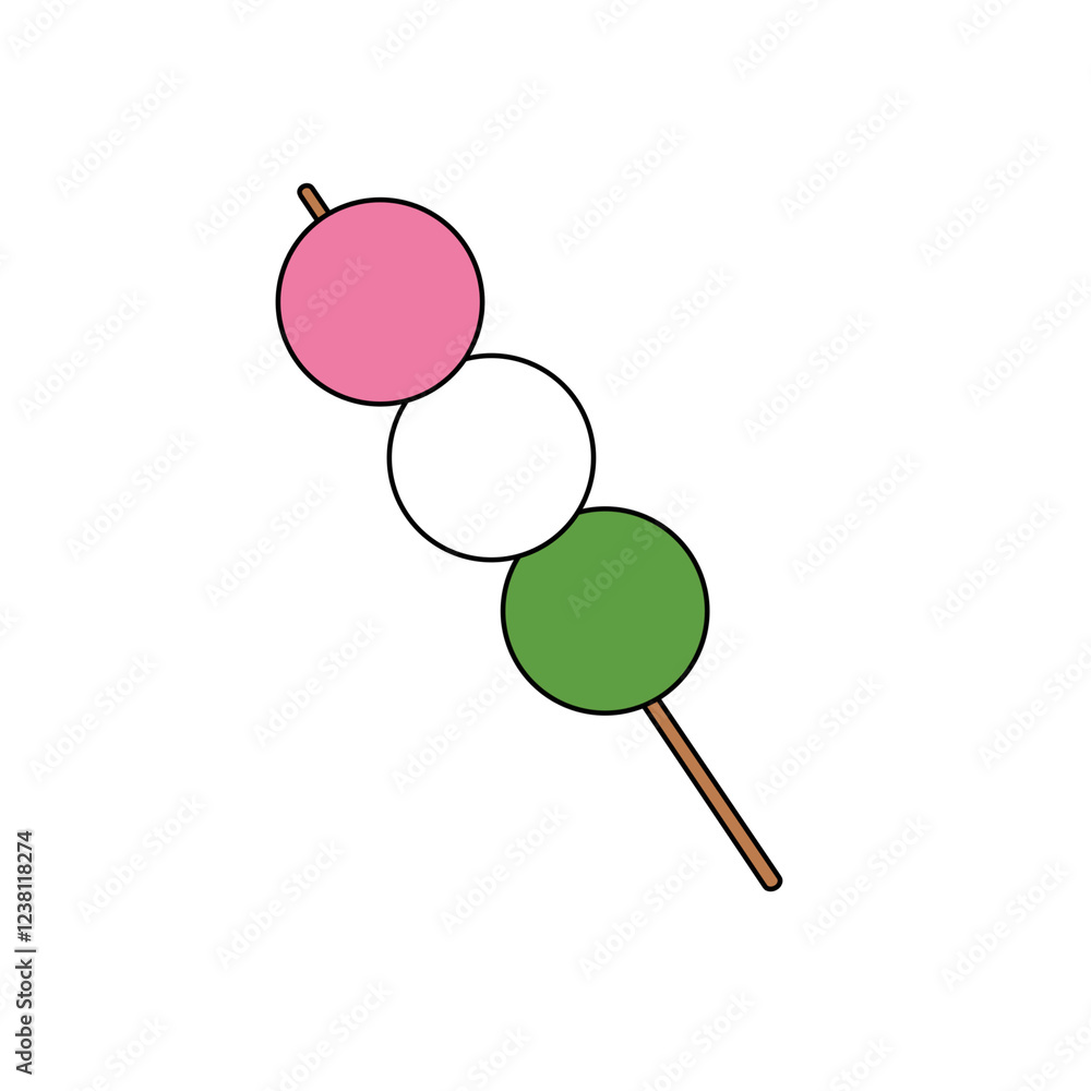A stick with three round balls on it A stick with three round balls on it