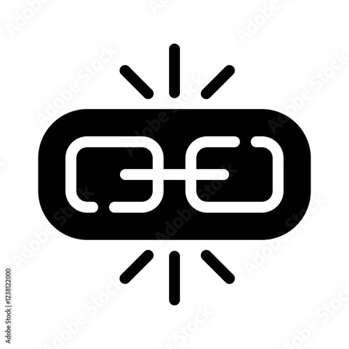 broken chain glyph icon