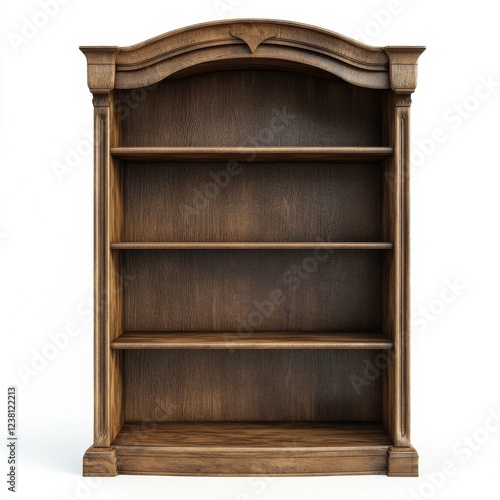 Elegant Wooden Bookshelf  A Classic Display for Home or Office Storage and Organization
