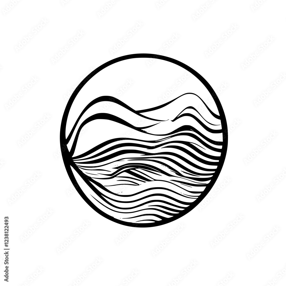 Abstract Black and White Wave Line Art: Minimalist Geometric Design. Perfect for modern graphic design projects, backgrounds, and illustrations. Abstract Black and White Wave Line Art: Minimalist Geometric Design. Perfect for modern graphic design projects, backgrounds, and illustrations.