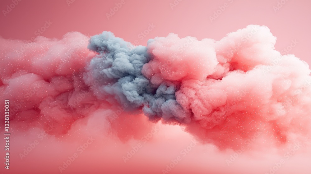 Fototapeta premium Vibrant Pink and Blue Smoke Clouds Abstract Background for Creative Use