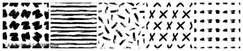 Set of seamless patterns with scribble smears