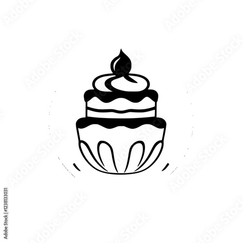 Scrumptious Two-Layered Cake: A Delightful Dessert for Any Celebration. This image showcases a delectable cake, perfect for birthdays, parties, or any special occasion.