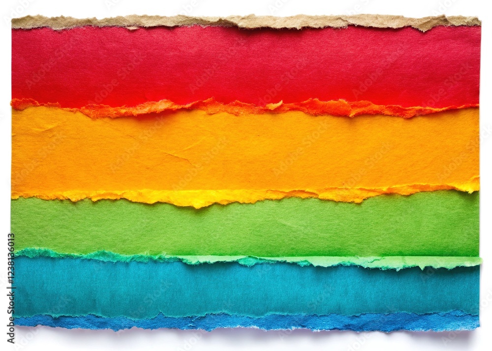 Grunge Torn Edge Paper with Visible Fiber Texture Grunge Torn Edge Paper with Visible Fiber Texture