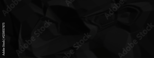 Black crumpled paper texture. Black wrinkled paper texture. Black paper texture. Black crumpled and top view textures can be used for background of text or any contents.