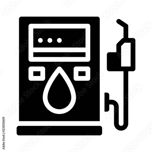fuel pump glyph icon