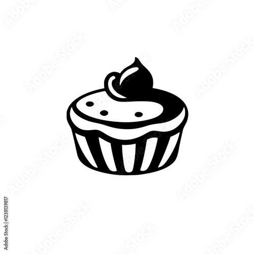Scrumptious Cupcake: A Delightful Dessert. Sweet Pastry, Whipped Cream, and Sprinkles. Perfect for Birthdays and Celebrations!