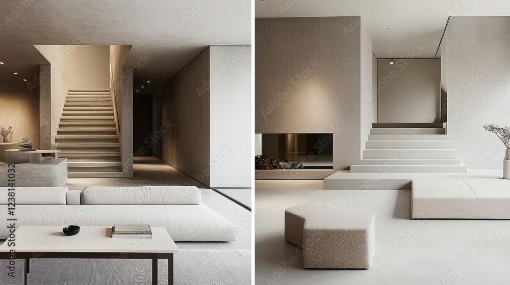 Minimalist Modern Home Interior Design Neutral Tones and Clean Lines