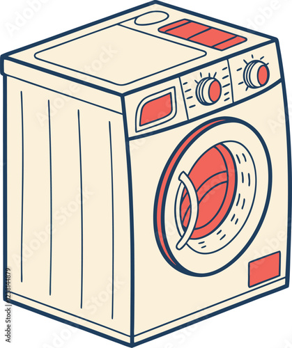 illustration of washing machine