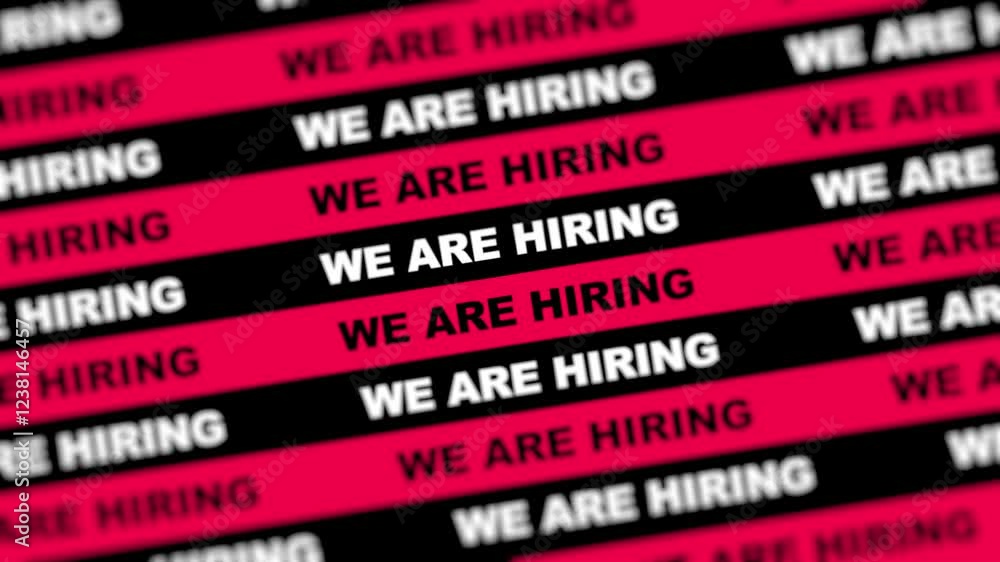 We Are Hiring Text Animation background 4K resolution. We Are Hiring Text Animation background 4K resolution.