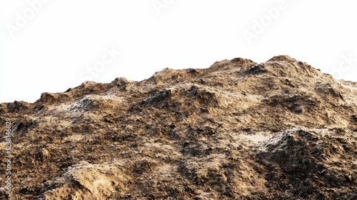 Detailed View of a Mountainous Pile of Raw Earth with Natural Texture photo