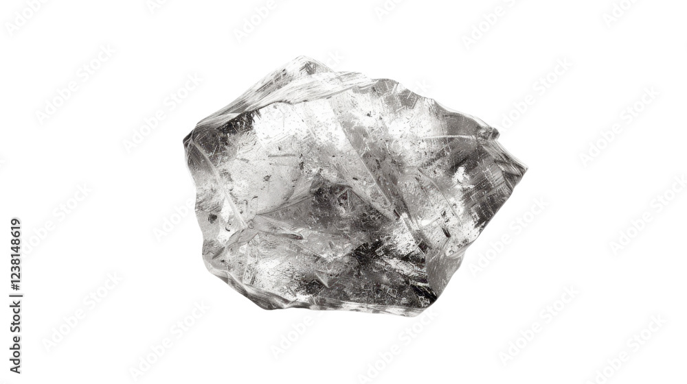 Naklejka premium Rough diamond shining with transparent background isolating gemstone
