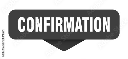 confirmation sticker. confirmation sign on transparent background