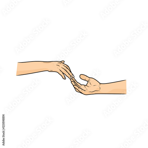 two hands of a woman and a man touching or holding each other romantically shows very deep love