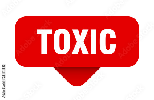 toxic sticker. toxic sign on transparent background