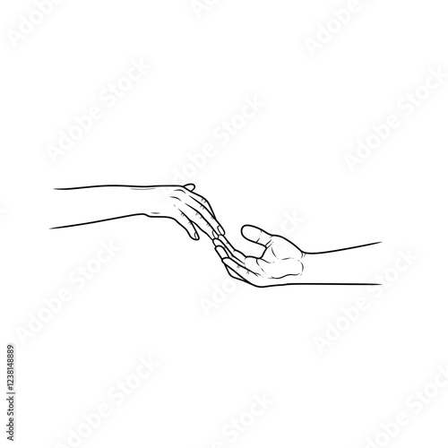 two hands of a woman and a man touching or holding each other romantically shows very deep love