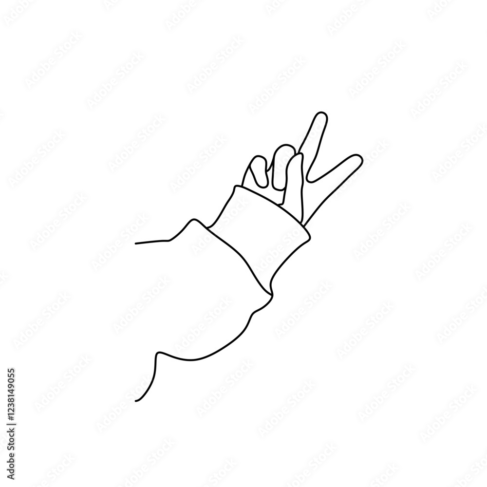Obraz premium Finger Design with Peace Sign, Victory Hand With Two Fingers Up Icon, Vector EPS Template Isolated on White Background.