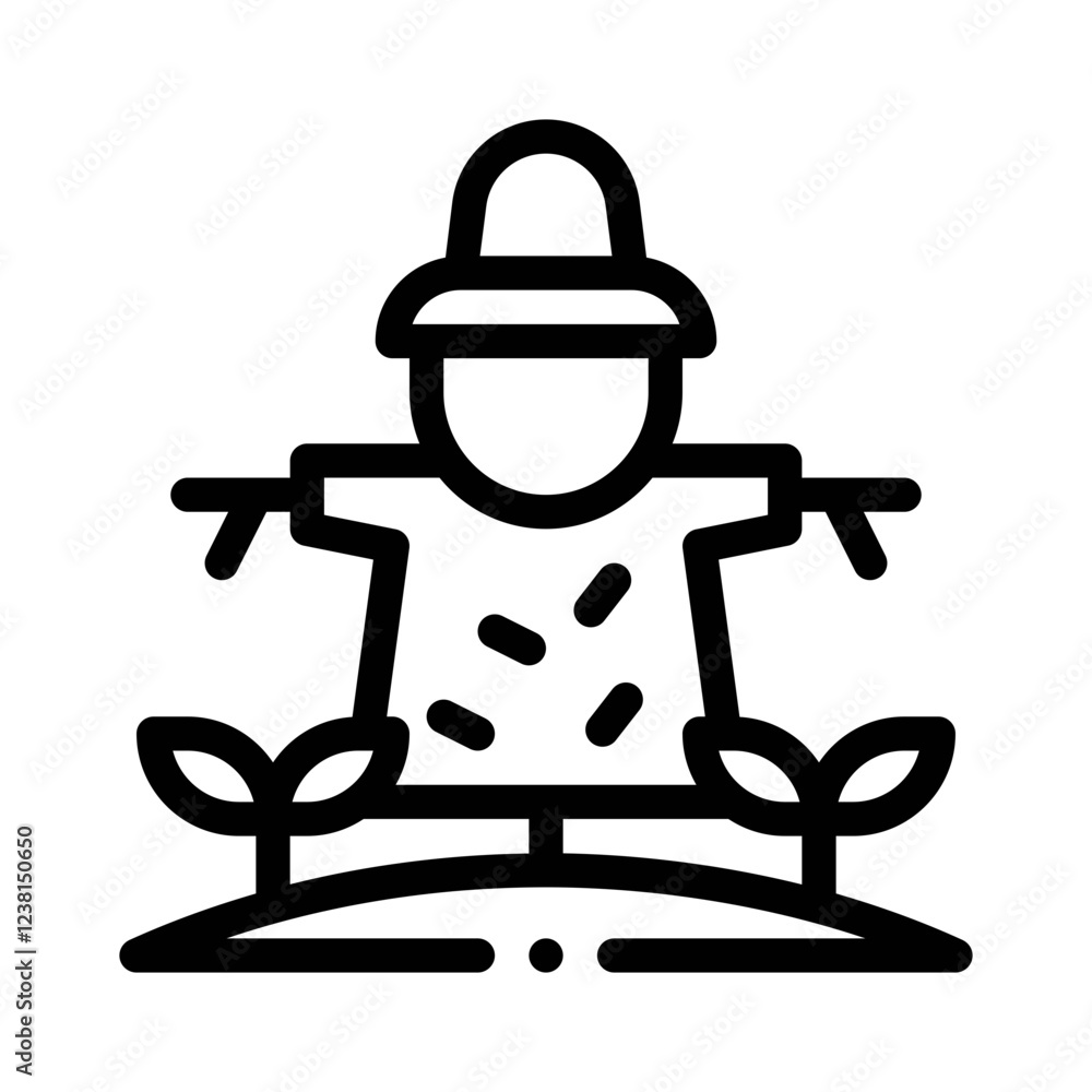 scarecrow line icon scarecrow line icon