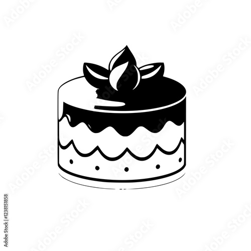 A delectable chocolate cake, layered with vanilla cream, adorned with chocolate ganache and a delicate whipped cream rose. Perfect for birthdays and celebrations!