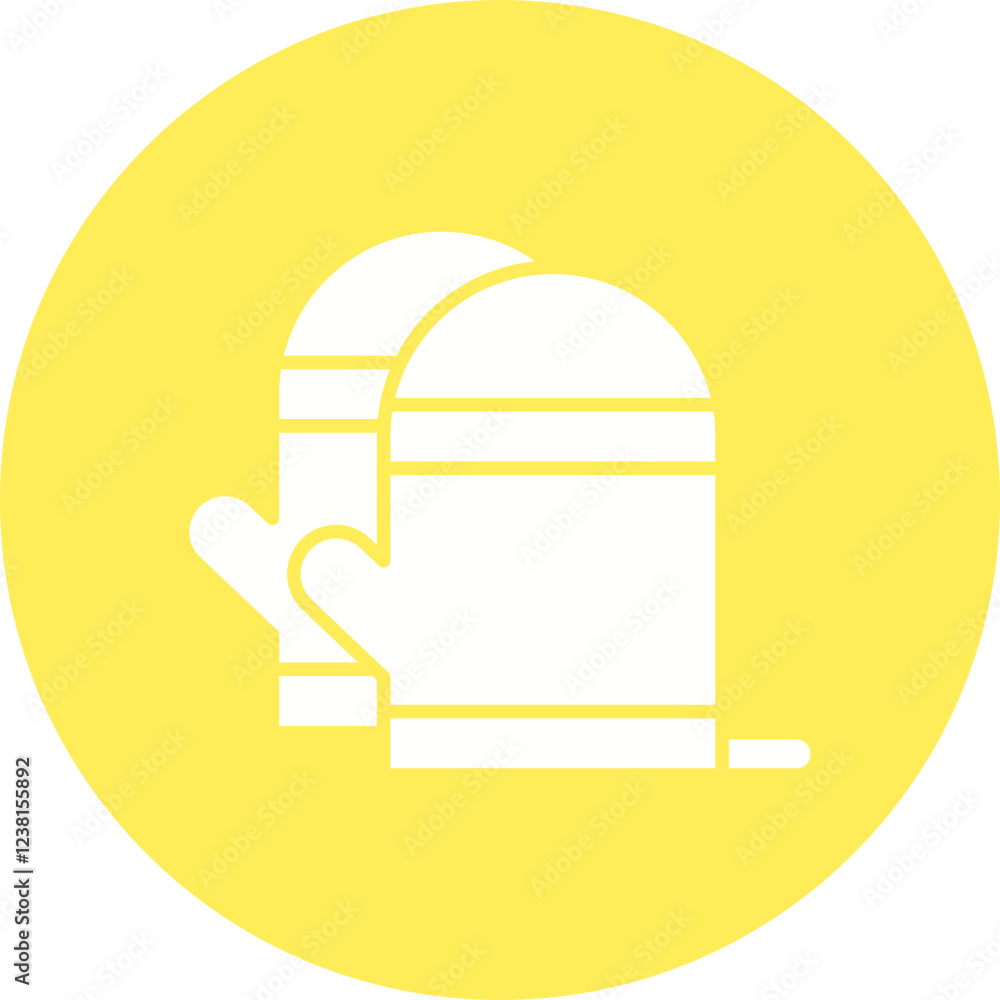 Oven Mitts icon single vector illustration Oven Mitts icon single vector illustration