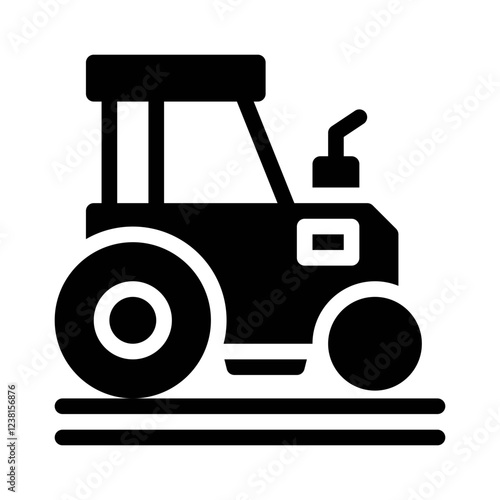 tractor glyph icon