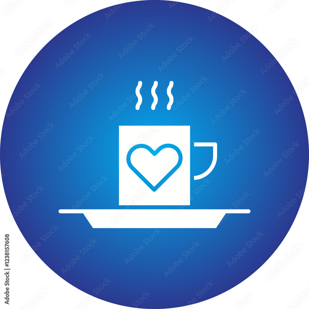 Fototapeta premium Cup icon single vector illustration