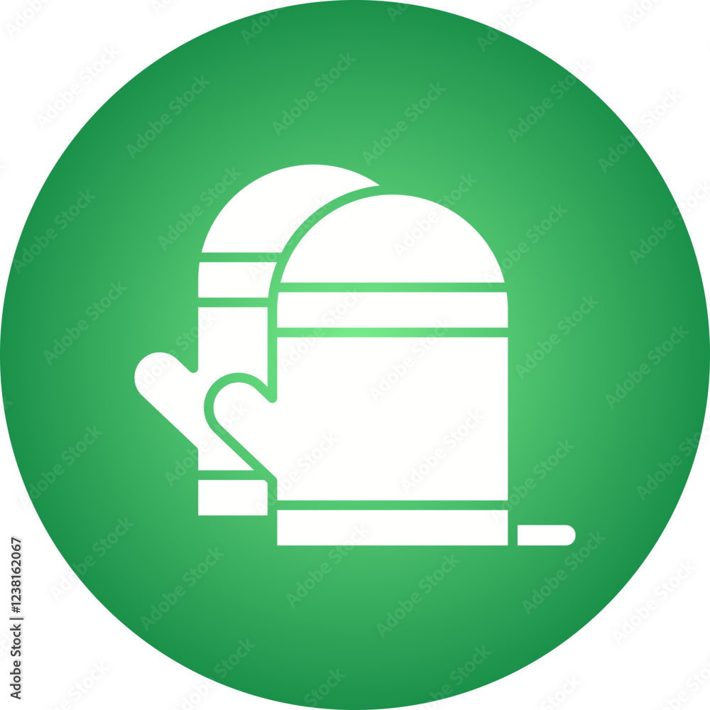 Oven Mitts icon single vector illustration Oven Mitts icon single vector illustration