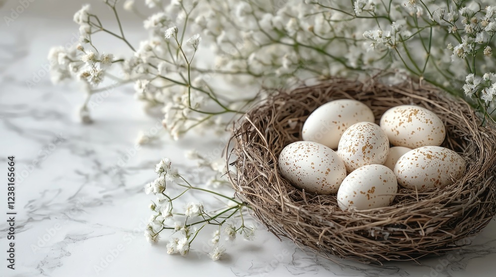 Eggs in the nest. Eggs in the nest.