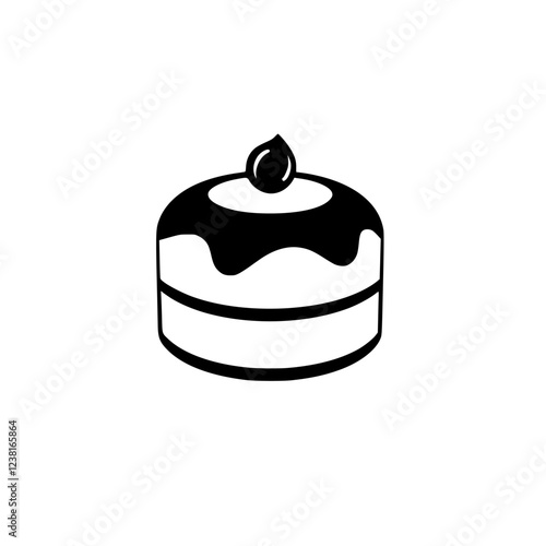 Scrumptious Cake: A Delightful Dessert Icon. This image showcases a delectable cake, perfect for blogs, websites, or culinary projects. The simple design is versatile and visually appealing.