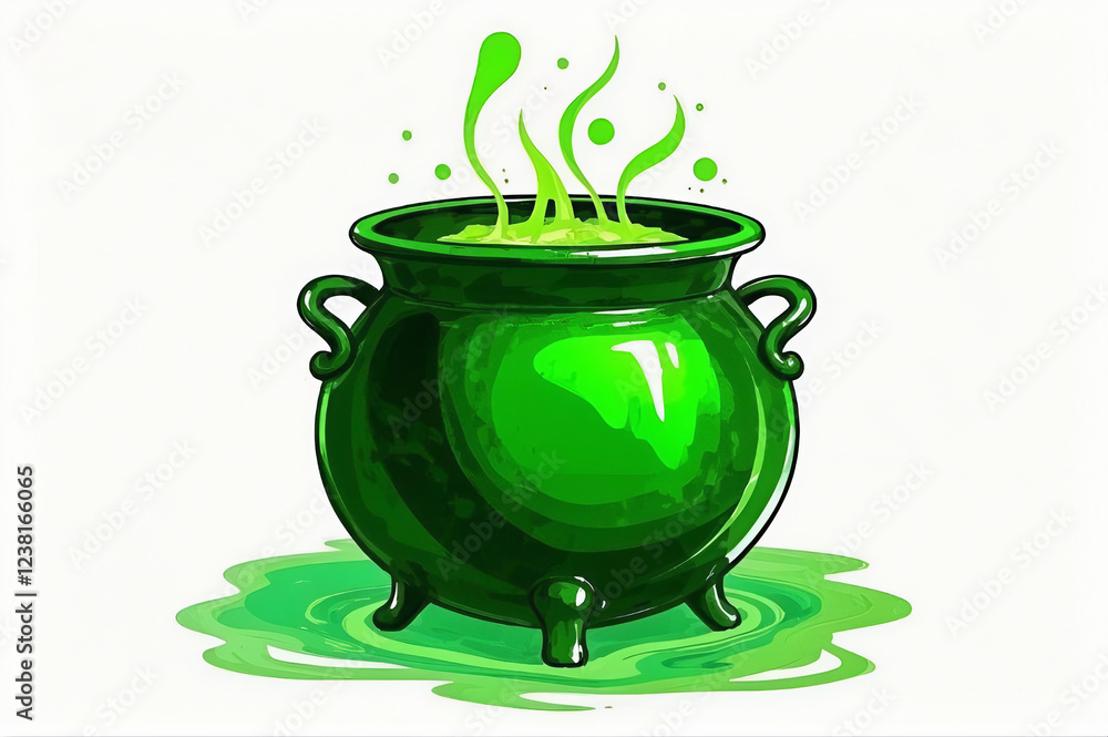 toxic witch cauldron isolated on white background toxic witch cauldron isolated on white background