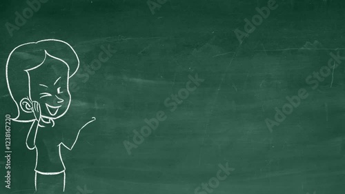 Whimsical Valentine's Day design with artistic chalk lettering, joyful character illustration, and love-themed details. Ideal for romantic and celebration visuals
