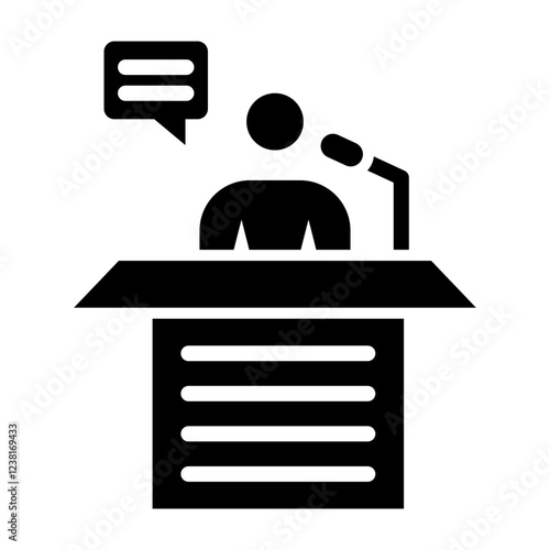 Speech Glyph Icon Design