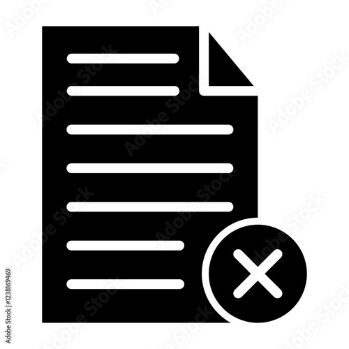 Reject Glyph Icon Design