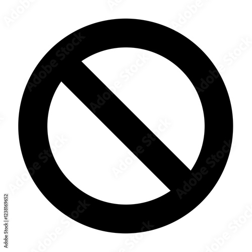 Forbidden Sign Glyph Icon Design
