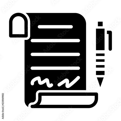 Agreement Glyph Icon Design