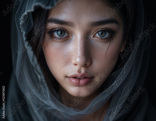 Wallpaper Mural Beauty of a Veiled Asian Woman Torontodigital.ca