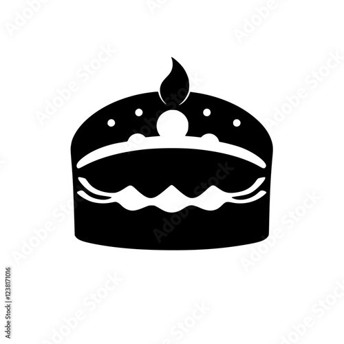 A delectable cake, perfect for birthdays or any celebration.  Its rich frosting and delightful candle create a festive mood. Indulge in this sweet treat!