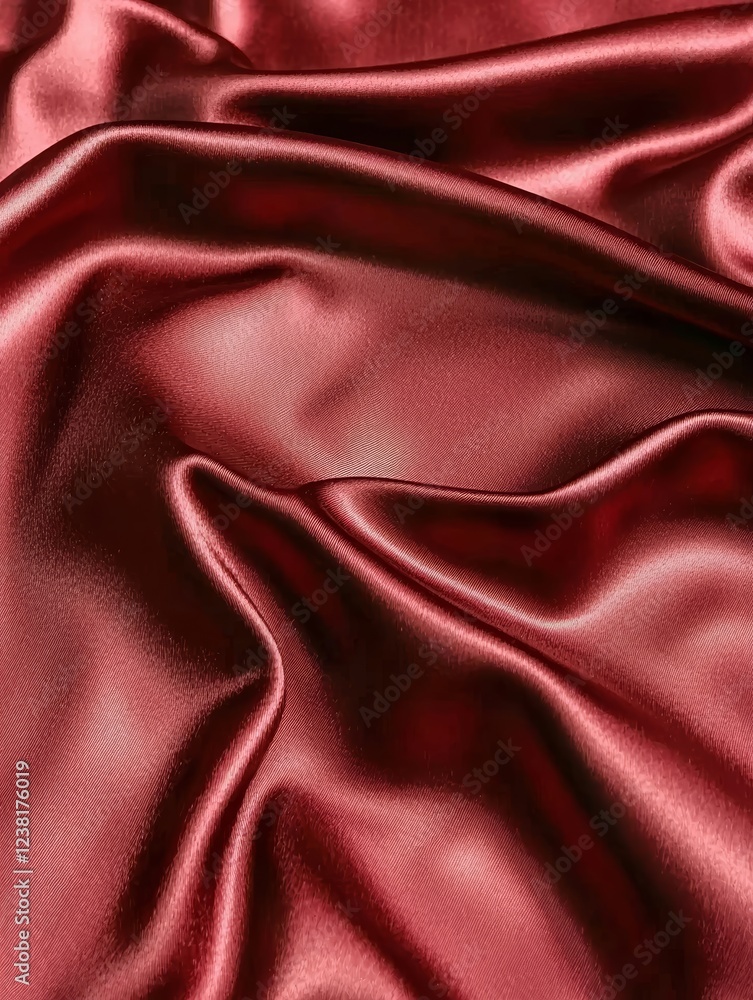 Luxurious folds of rich red satin fabric texture, perfect for backgrounds and design projects Luxurious folds of rich red satin fabric texture, perfect for backgrounds and design projects