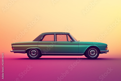 Vintage gradient car photo