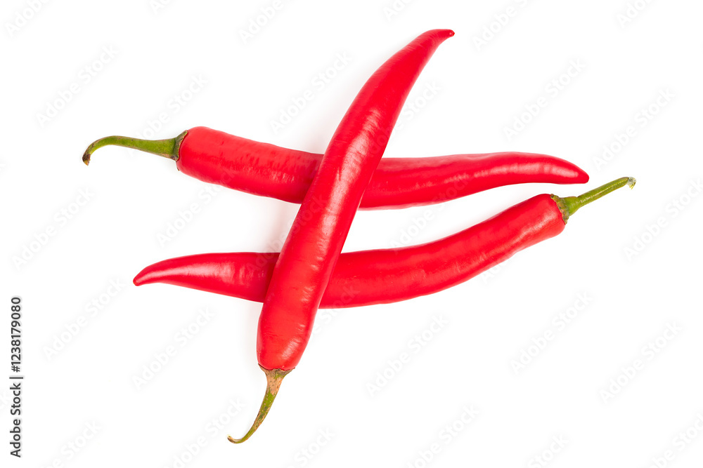 Red chilli pepper on white background. Red chilli pepper on white background.